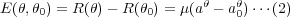 E (?,?0) = R (?)- R(?0) = ｵ(a? - a?0)ｷｷｷ(2)